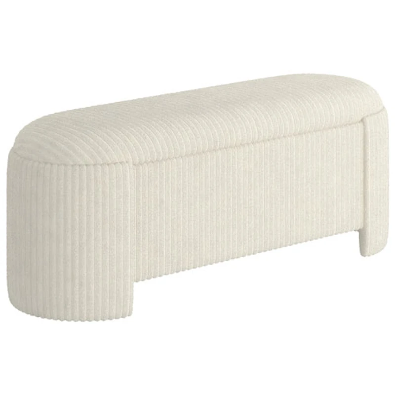 Pouf/Banc en tissu Inspire - Ivoire
