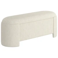 Pouf/Banc en tissu Inspire - Ivoire