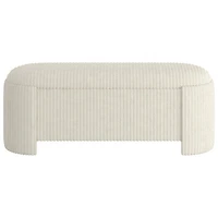 Pouf/Banc en tissu Inspire - Ivoire