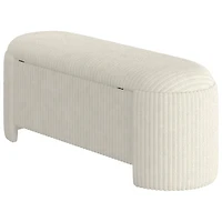 Pouf/Banc en tissu Inspire - Ivoire
