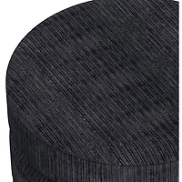 Inspire Fabric Round Ottoman - Black