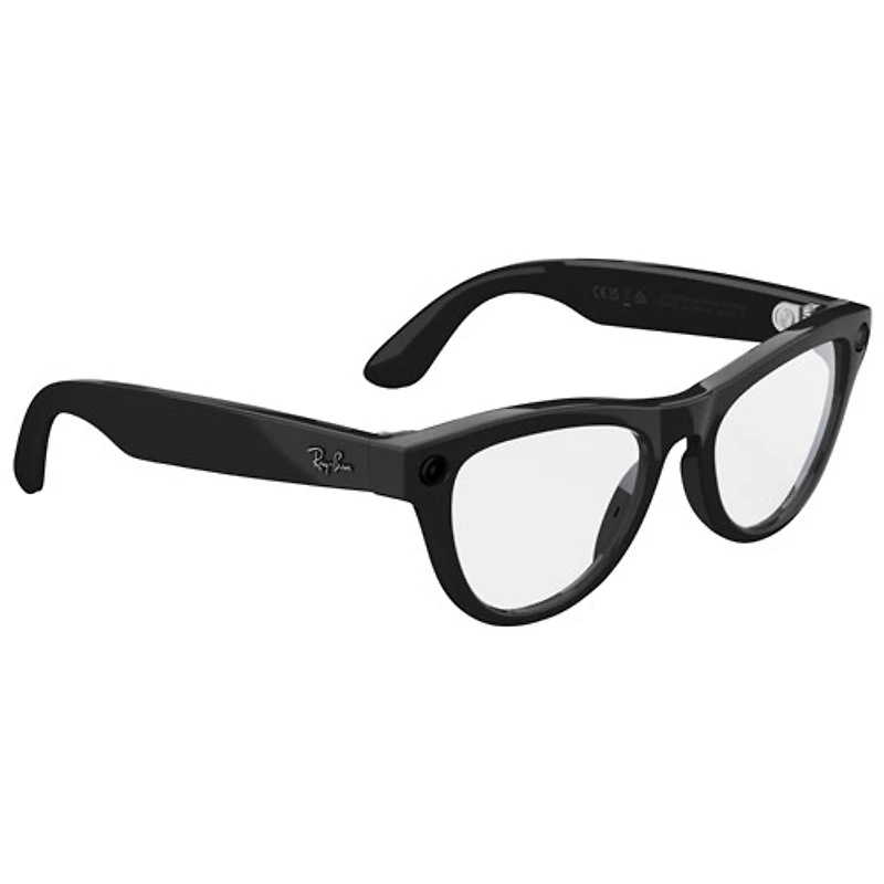 Ray-Ban | Meta Skyler (Gen 1) Glasses with AI, Photo, Video, Audio & Messaging - Shiny Black/Clear