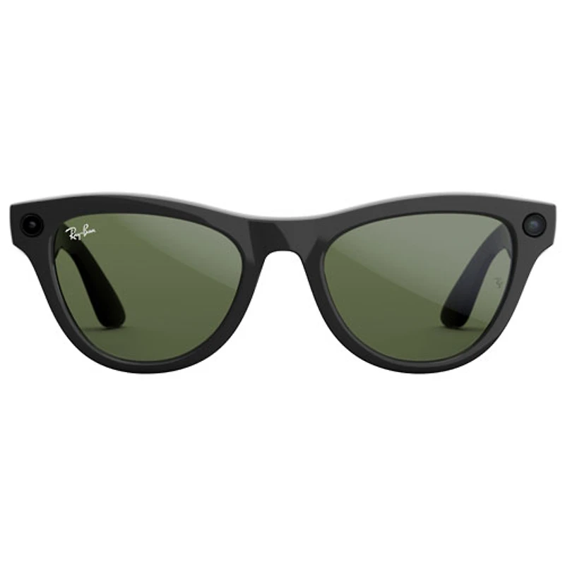 Ray-Ban | Meta Skyler (Gen 1) Glasses with AI, Photo, Video, Audio & Messaging - Shiny Black/G15 Green
