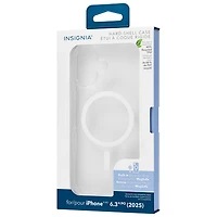 Insignia Fitted Hard Shell Case with MagSafe for iPhone 17 - Clear - Only at Best Buy