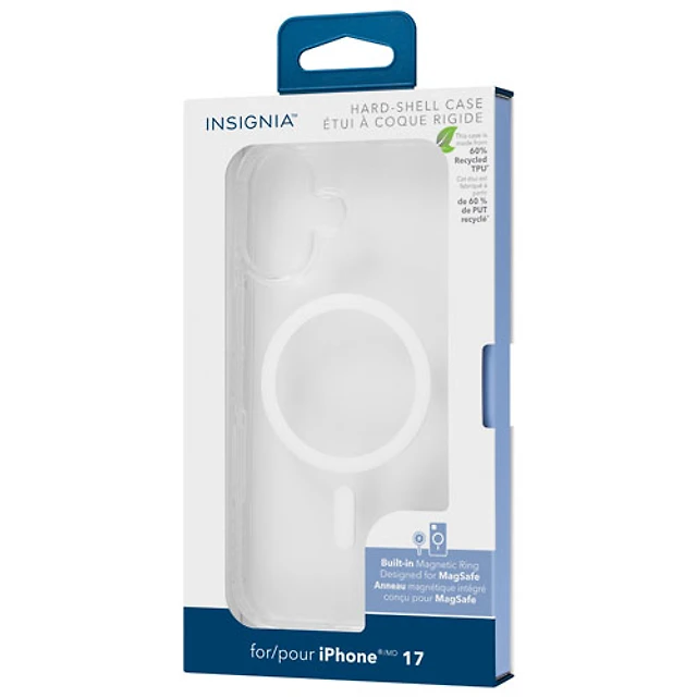 Insignia Fitted Hard Shell Case with MagSafe for iPhone 17 Clear