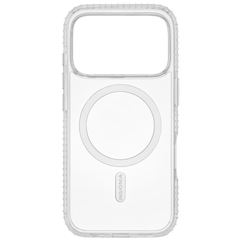 Insignia Fitted Hard Shell Case with MagSafe for iPhone 17 Pro - Clear - Only at Best Buy