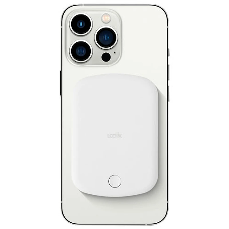 LOGiiX Vibrance Piston Power 5000 mAh Power Bank with MagSafe - White