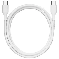 Câble tissé USB-C à USB-C de 1,2 m (4 pi) Best Buy Essentials - Blanc
