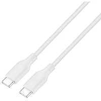 Best Buy Essentials 3m (9.8 ft.) Braided USB-C to USB-C Cable (BE-MCA10CCW-C) - White - Only at Best Buy