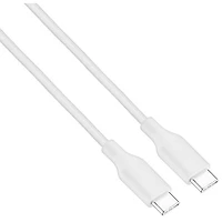 Best Buy Essentials 3m (9.8 ft.) Braided USB-C to USB-C Cable (BE-MCA10CCW-C) - White - Only at Best Buy