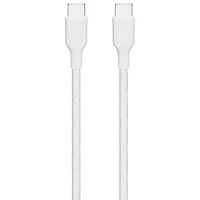 Câble tissé USB-C à USB-C de 1,8 m (6 pi) Best Buy Essentials - Blanc