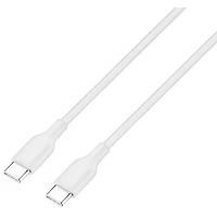 Câble tissé USB-C à USB-C de 1,8 m (6 pi) Best Buy Essentials - Blanc