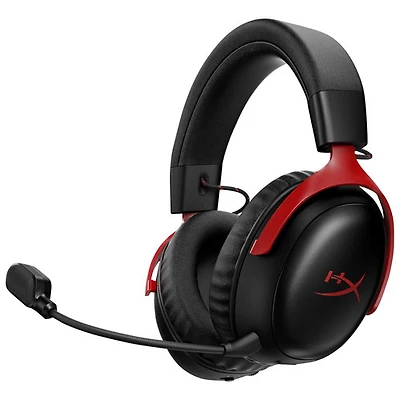 Casque de jeu multiplateforme sans fil avec microphone Cloud III S de HyperX - Noir/Rouge- Exclusivité de Best Buy