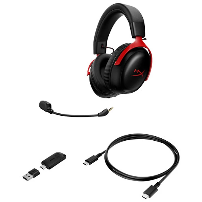 Hyperx Cloud III S Wireless Gaming Headset with Microphone for Multi-Platform - Black/Red - Only at Best Buy