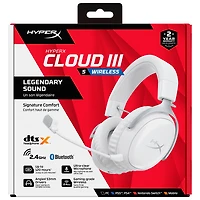 Casque de jeu sans fil Cloud III S de HyperX - Blanc
