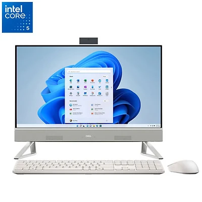 Ordinateur tout-en-un de 24 po de Dell - Blanc (Core 5 120U d’Intel/mémoire vive 16 Go/disque SSD de 512 Go/Windows 11)