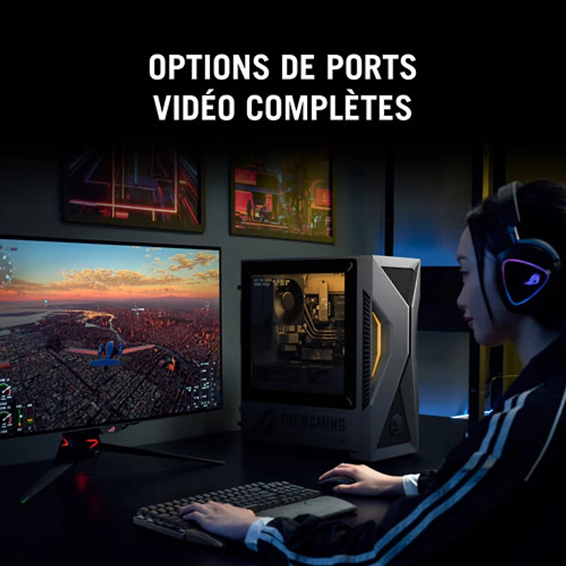 Ordinateur de jeu TUF Gaming T500 d'ASUS - Gris éclipse solaire (Core i5-13420H d'Intel/RAM 16 Go/SSD 1 To/RTX 3050)