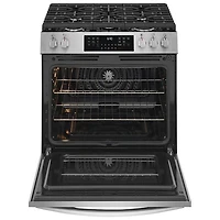 Frigidaire Gallery 30" 6.0 Cu.Ft. Fan Convection Freestanding Gas Air Fry Range (GCFG3059BF) - Stainless