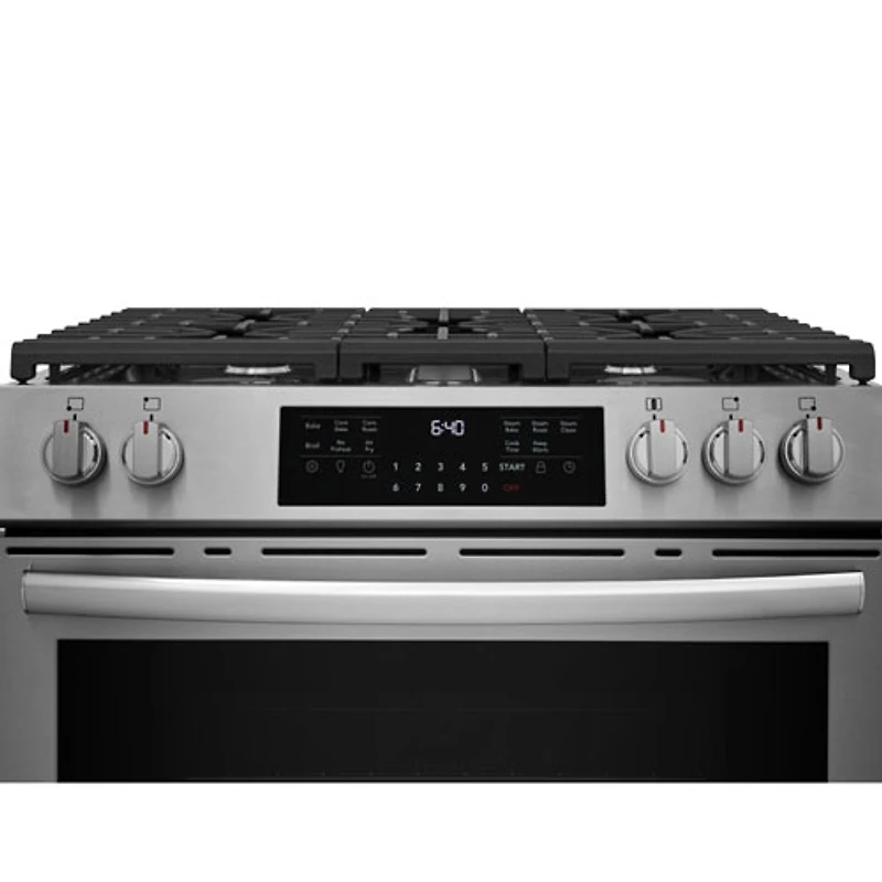 Frigidaire Gallery 30" 6.0 Cu.Ft. Fan Convection Freestanding Gas Air Fry Range (GCFG3059BF) - Stainless