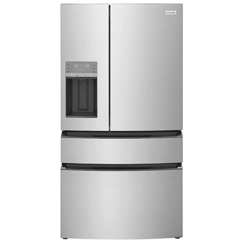 Réfrigérateur à quatre portes 26,3 pi³ 36 po avec distributeur d'eau et de glaçons de Frigidaire (FRMS2733AV) - Inox