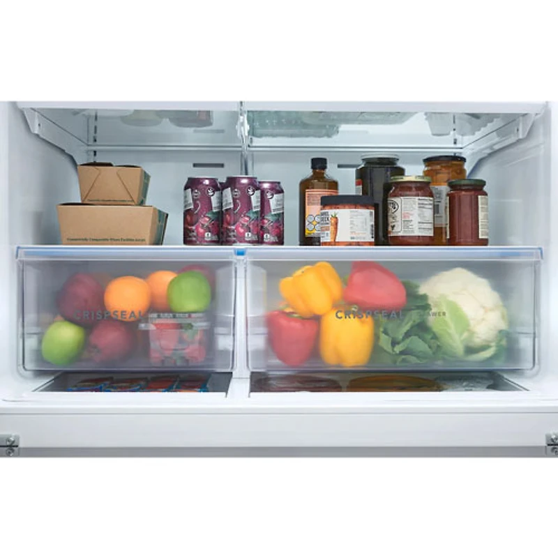 Réfrigérateur à quatre portes 26,3 pi³ 36 po avec distributeur d'eau et de glaçons de Frigidaire (FRMS2733AV) - Inox
