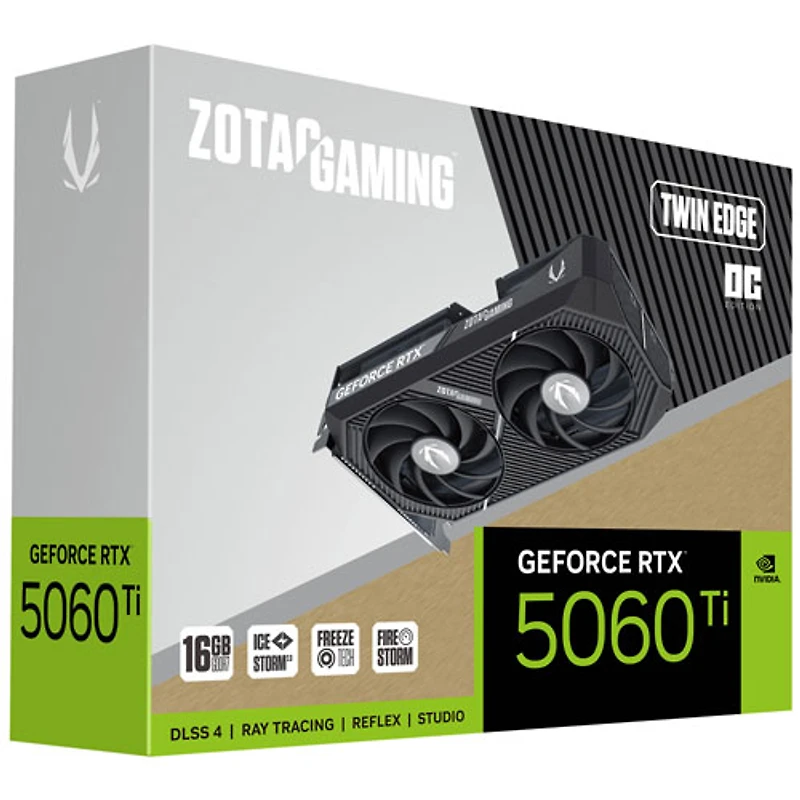 ZOTAC Gaming GeForce RTX 5060 Ti Twin Edge OC 16GB GDDR7 Video Card