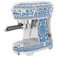 Smeg Manual Espresso Machine - Dolce & Gabanna Collection - Blue Mediterraneo