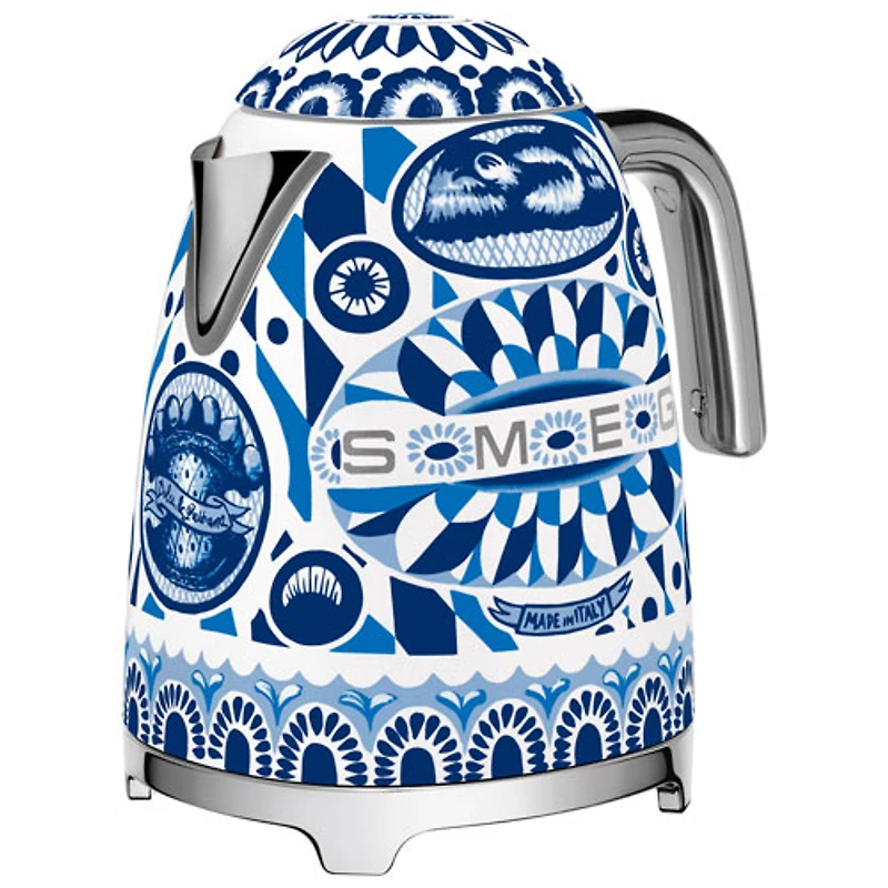 Smeg 50's Style Electric Kettle - 1.7L - Dolce & Gabanna Collection - Blue Mediterraneo