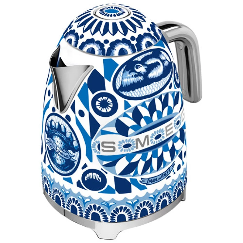 Smeg 50's Style Electric Kettle - 1.7L - Dolce & Gabanna Collection - Blue Mediterraneo