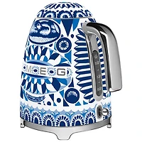 Smeg 50's Style Electric Kettle - 1.7L - Dolce & Gabanna Collection - Blue Mediterraneo