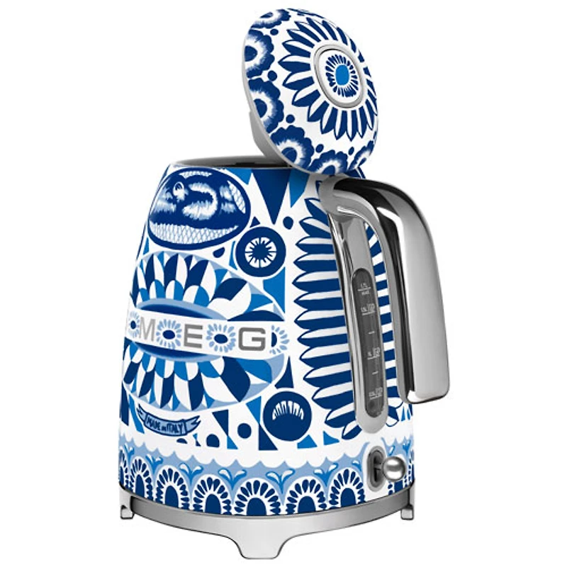 Smeg 50's Style Electric Kettle - 1.7L - Dolce & Gabanna Collection - Blue Mediterraneo
