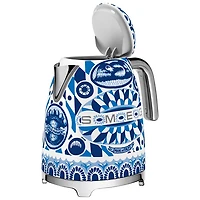 Smeg 50's Style Electric Kettle - 1.7L - Dolce & Gabanna Collection - Blue Mediterraneo