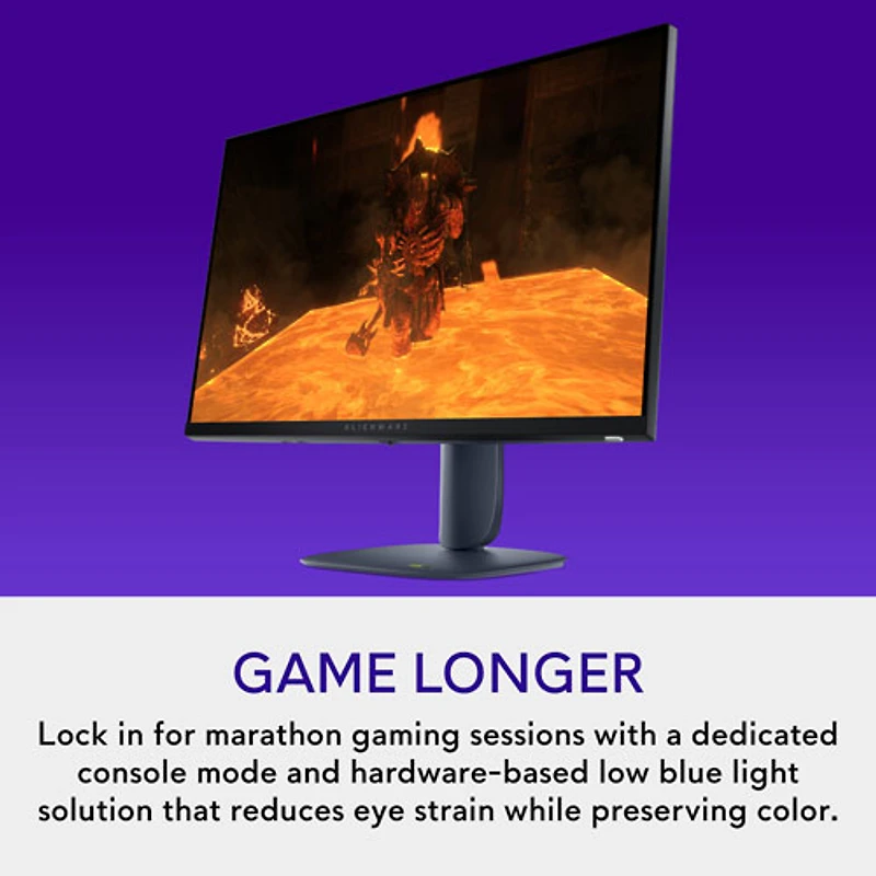 Moniteur de jeu DEL IPS 4 ms 180 Hz de 27 po d'Alienware (AW2725DM) - Noir