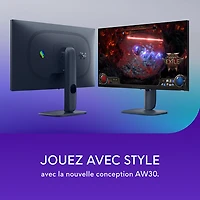 Moniteur de jeu DEL IPS 4 ms 180 Hz de 27 po d'Alienware (AW2725DM) - Noir