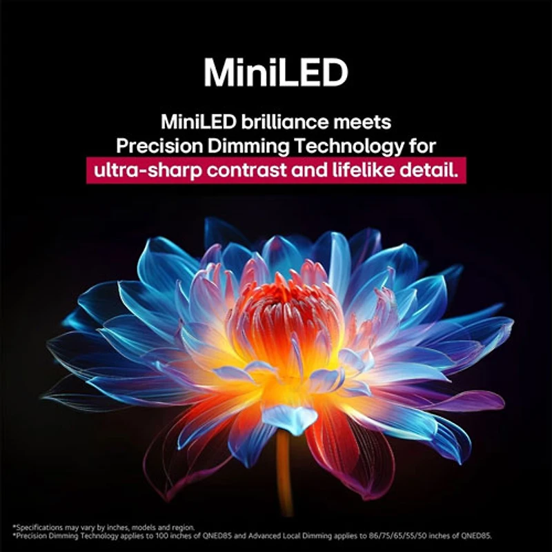 Téléviseur intelligent mini-DEL HDR UHD 4K QNED evo AI QNED85 de 65 po de LG (65QNED85AYA) - 2025 - Exclusivité Best Buy