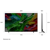 Téléviseur intelligent webOS mini-DEL HDR UHD 4K QNED evo AI QNED85 de 100 po de LG (100QNED85AU) - 2025