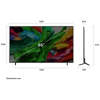 Téléviseur intelligent webOS mini-DEL HDR UHD 4K QNED evo AI QNED85 de 86 po de LG (86QNED85AUA) - 2025