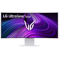 LG UltraGear 34" WQHD 240Hz 0.03ms GTG Curved OLED G-Sync FreeSync Gaming Monitor (34GX90SA-W) - White
