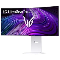 LG UltraGear 34" WQHD 240Hz 0.03ms GTG Curved OLED G-Sync FreeSync Gaming Monitor (34GX90SA-W) - White