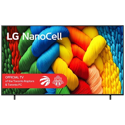 Téléviseur intelligent DEL HDR UHD 4K de 86 po NanoCell AI NANO80 série NANO80AUA de LG (86NANO80AUA) - 2025