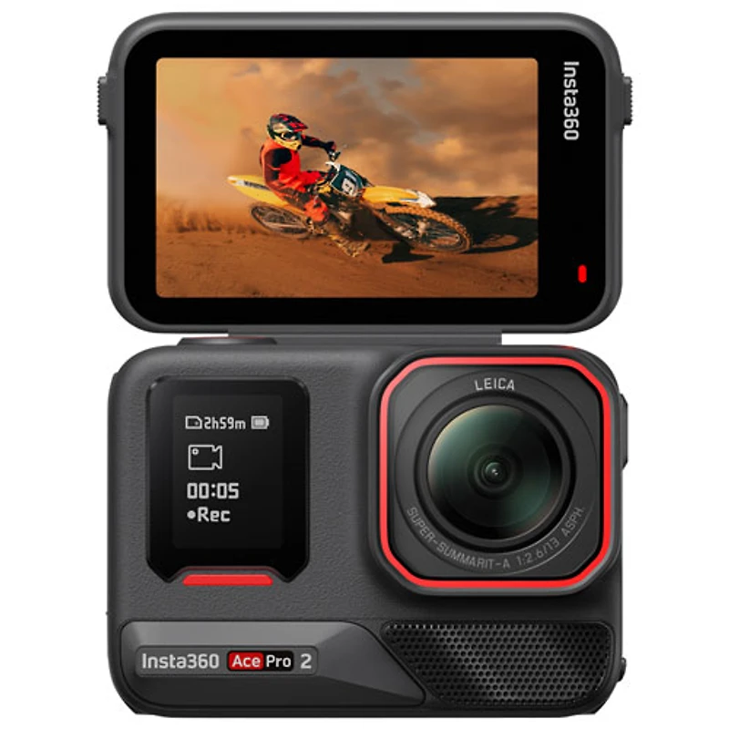 Ensemble avec caméra d'action 8K Ace Pro 2 et deux batteries d'Insta360