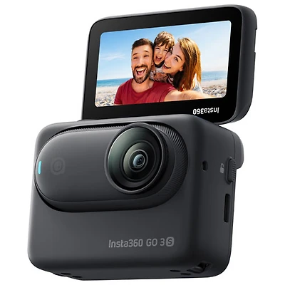 Caméra de blogue vidéo 4K étanche standard Go 3S de 64 Go d'Insta360 - Noir minuit
