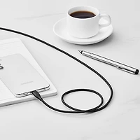 Insignia 3m/1.8 m/1.2m Braided USB-C to USB-A Cables (NS-MCACAB3-C) - Set of 3 -Charcoal - Only at Best Buy