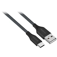 Insignia 1.2m (3.9 ft.) Braided USB-C to USB-A Cable (NS-MCA421C2-C) - 2 Pack - Charcoal - Only at Best Buy