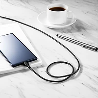 Insignia 1.2m (3.9 ft.) Braided USB-C to USB-A Cable (NS-MCA421C2-C) - 2 Pack - Charcoal - Only at Best Buy