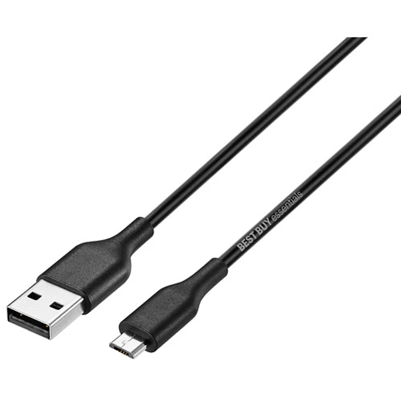 Câble tissé micro USB à USB-C de 1,5 m (4,9 pi) de Best Buy Essentials (BE-MMA522K-C) - Noir - Exclusivité Best Buy