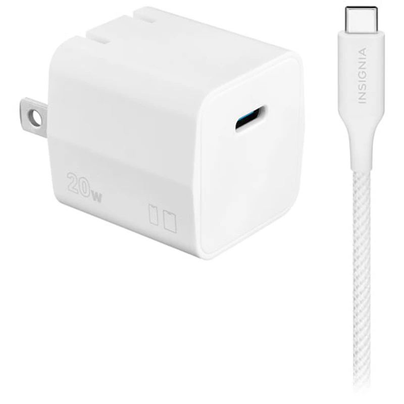 Insignia 20W USB-C Wall Charger Kit (NS-MW320C1W24B-C) - White - Only at Best Buy