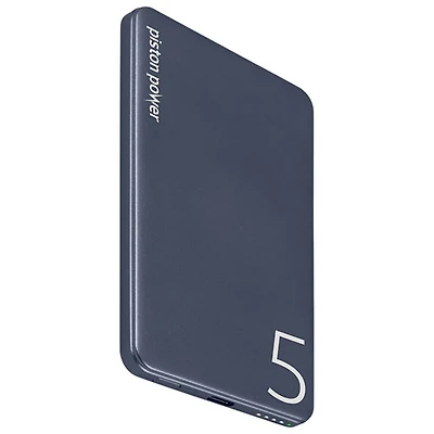 Chargeur portable USB-C de 5000 mAh Piston Power de LOGiiX - Bleu minuit