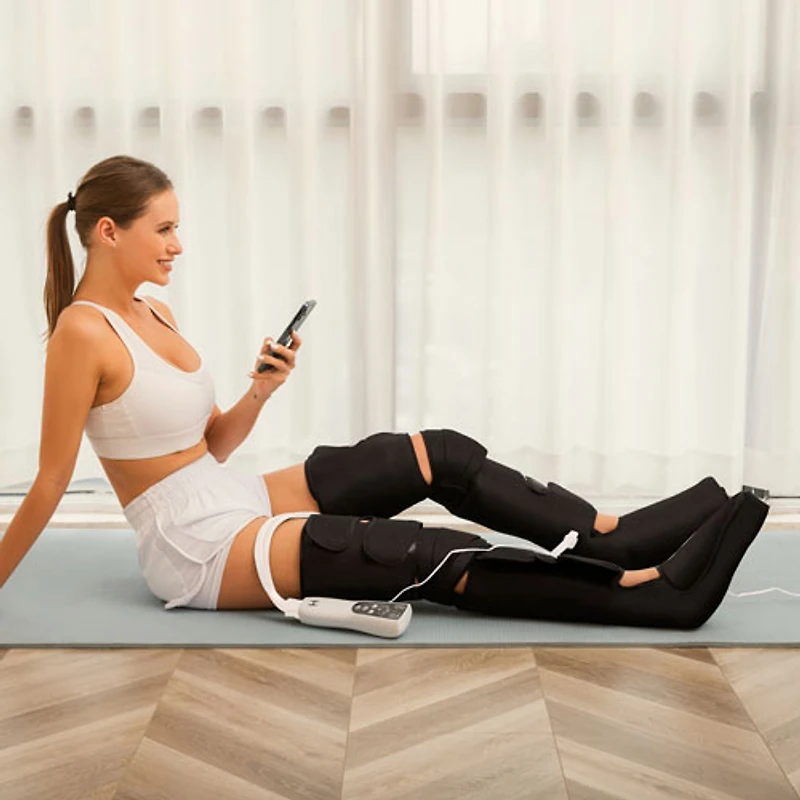 Appareil de massage à compression d'air pour les jambes de HoMedics - Noir