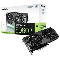 Carte graphique GeForce RTX5060 Ti OC à deux ventilateurs GDDR7 de 16 Go de PNY